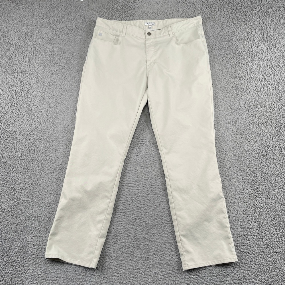 Peter Millar Pants Mens 38/30 Tan EB66 Performance Five-Pocket Golf Trousers